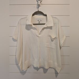 Banana Republic Off-White Short Sleeve Sweater